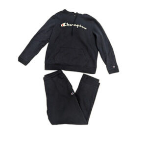 Champions Mens Large Sweatshirt and Sweatpants Set Blue